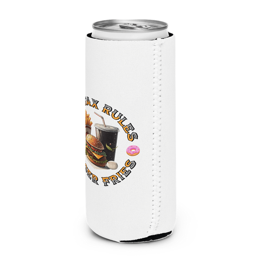 Dad Rules Burger Fries Can Cooler product image (2)