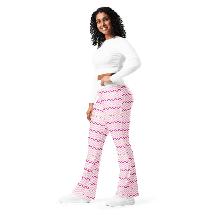 Pink Pattern Flare Pants product image (9)