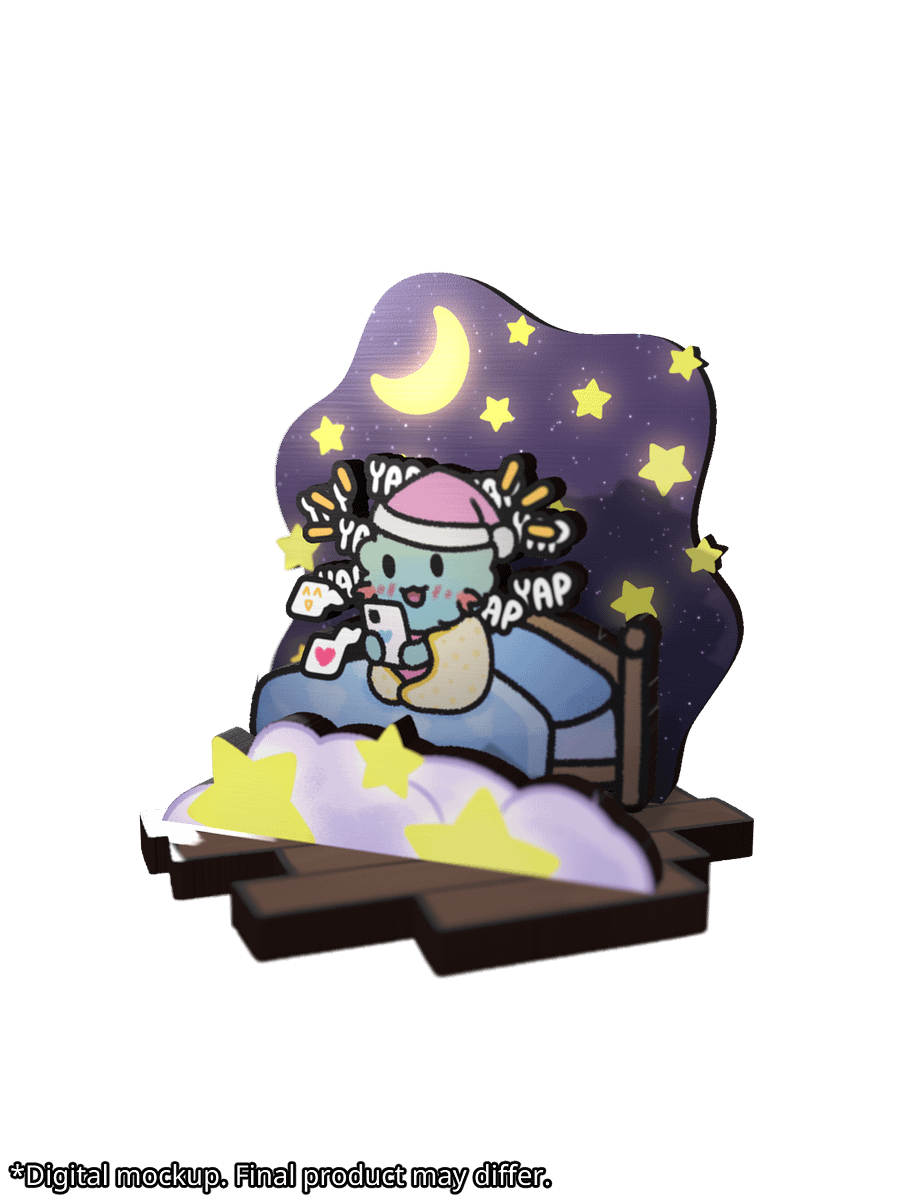 Late-Night Yaps - Wooden Standee [FAN MERCH] product image (1)