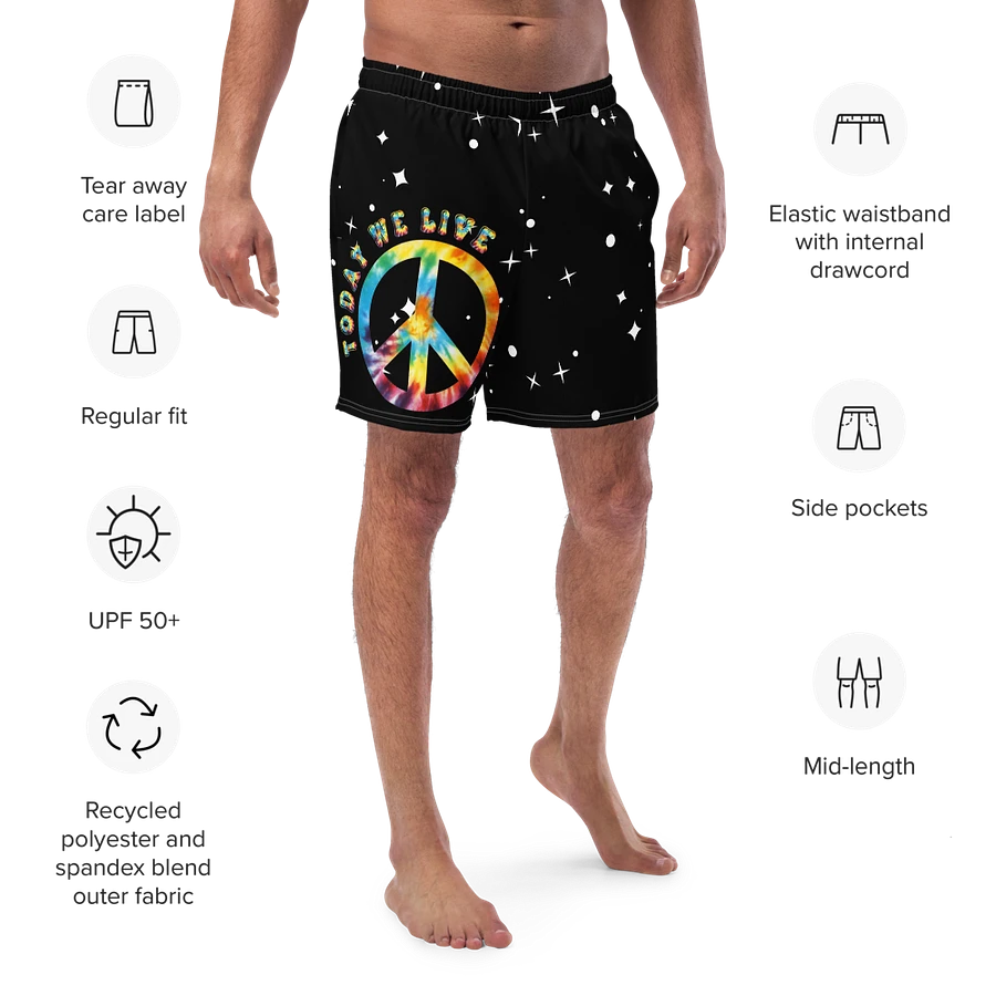 Peace and Love among the stars swim trunks product image (20)