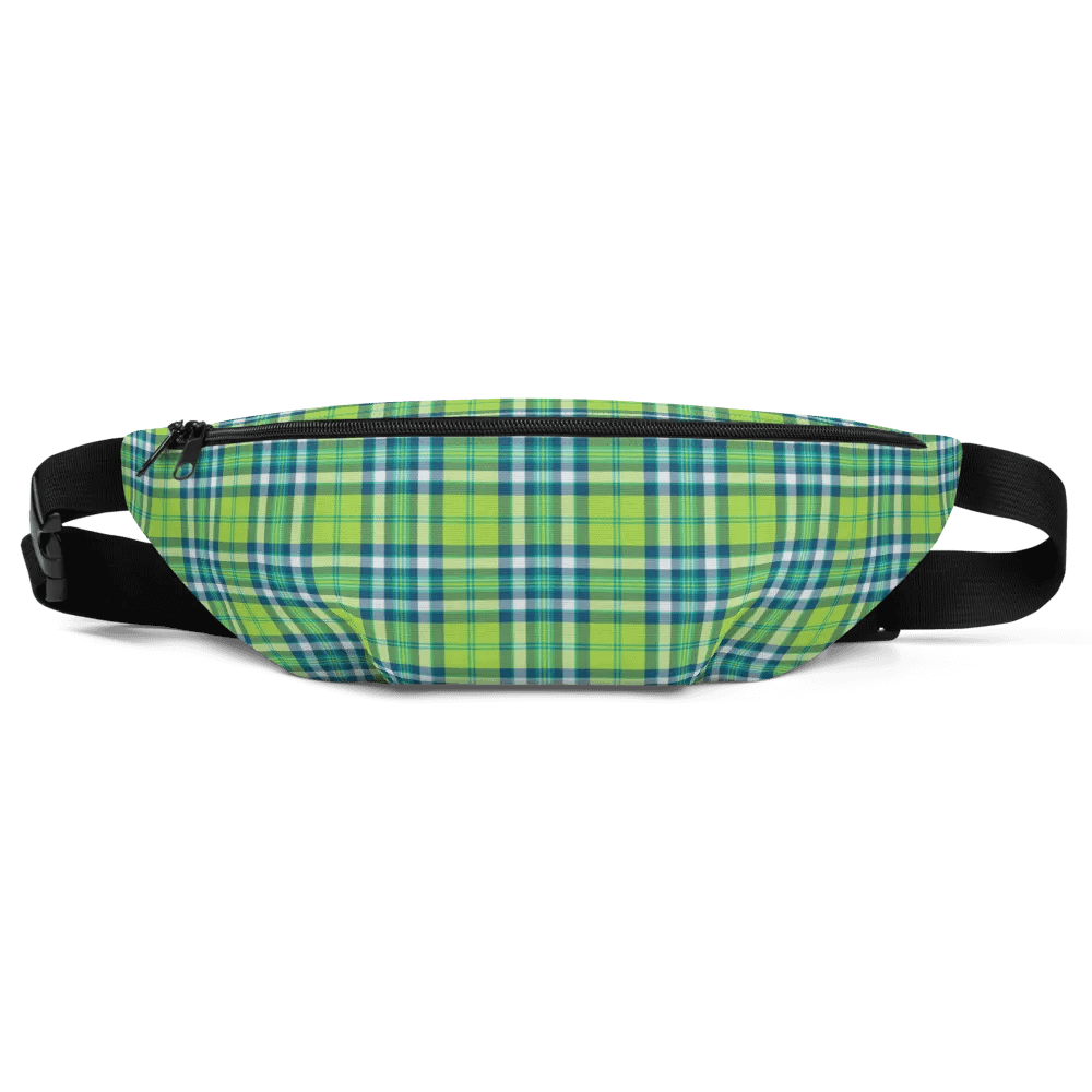 Lime Green and Turquoise Plaid Fanny Pack product image (2)