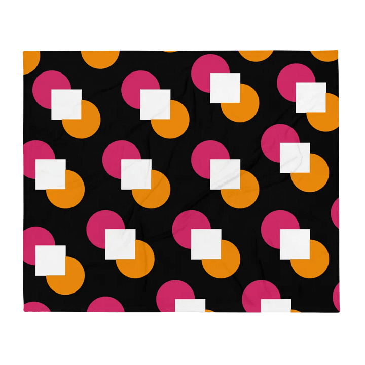 Circles and Squares Pattern Design Throw Blanket product image (2)