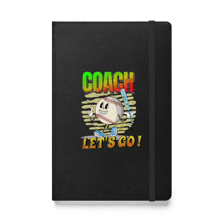 Retro Mascot Coach Lets Go Baseball Inspiration Hardcover Notebook product image (1)
