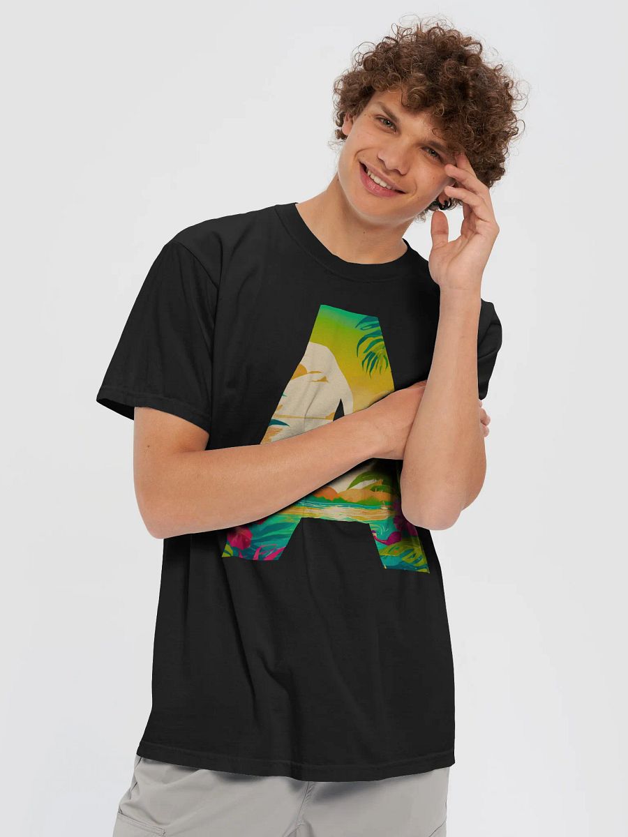 Tropical Sunset Paradise T-Shirt (Letter-A) product image (4)