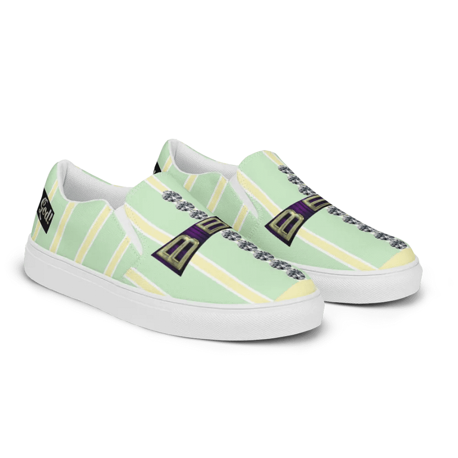BBG Lime Green & Yellow Diamond Cross Women's Slip On product image (9)