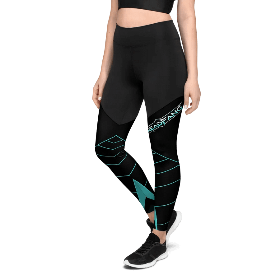 DREADFANG Black/Blue Sports Leggings product image (6)