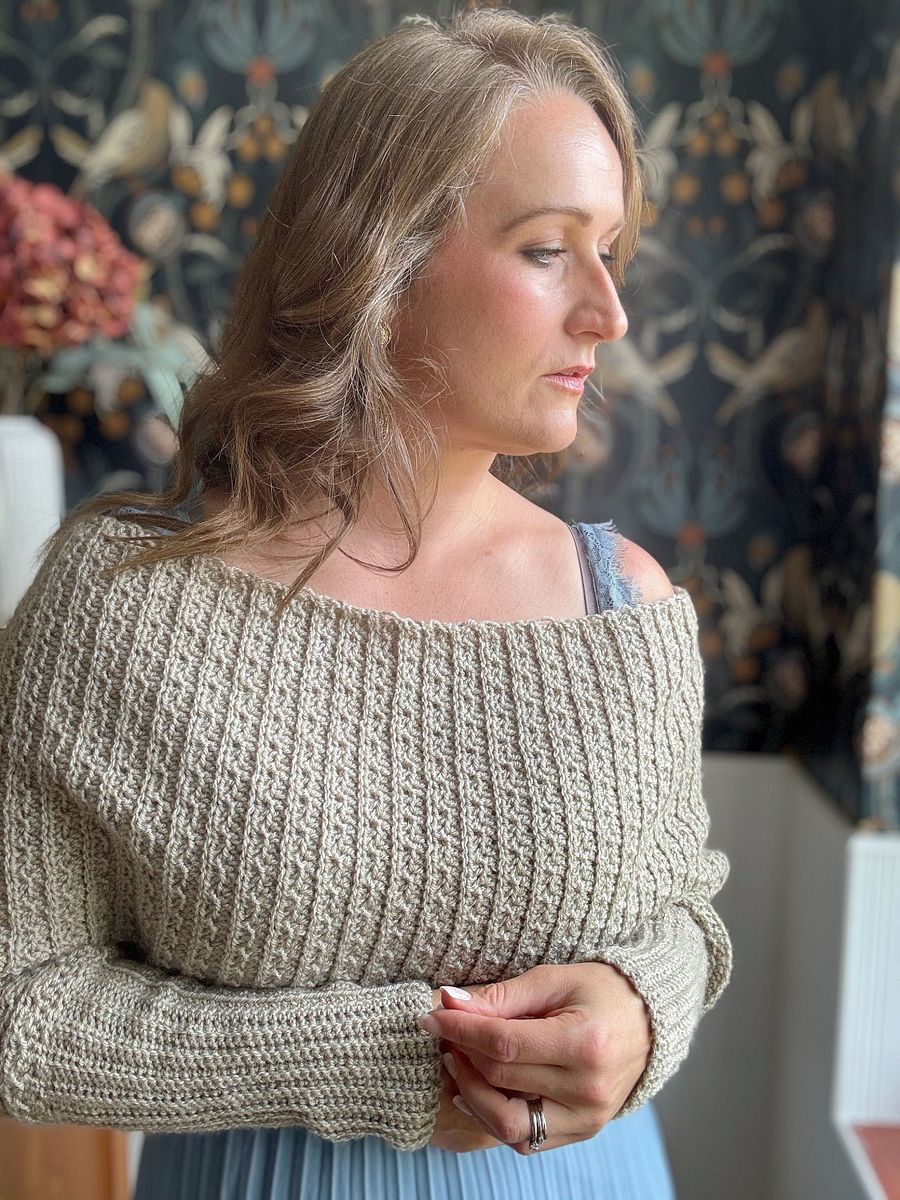 Eleanor Crochet Sweater Scarf Pattern for Adults product image (9)