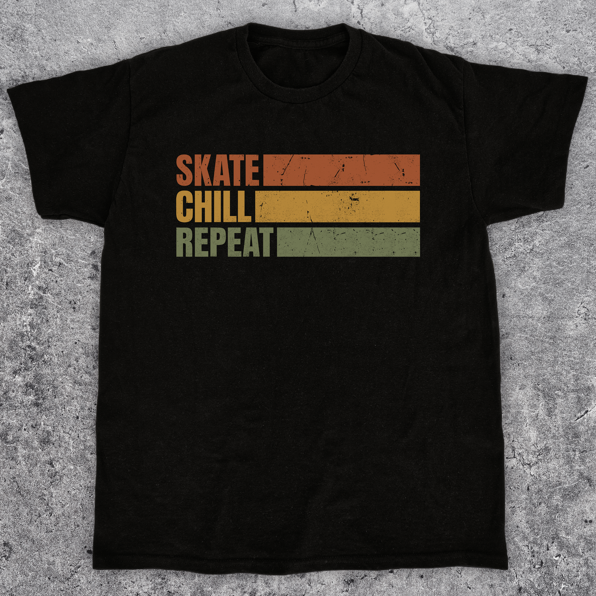 Skate chill repeat, Funny skateboarding t-shirt, Unisex product image (1)