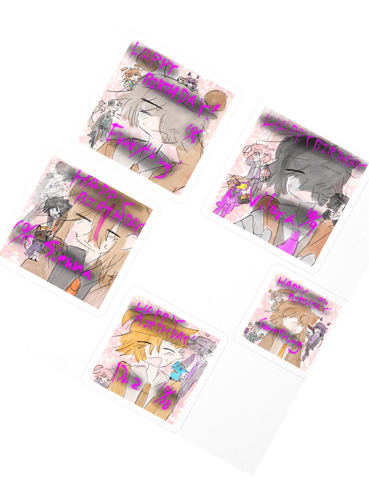 October Happy birthday stickers 2025 product image (2)