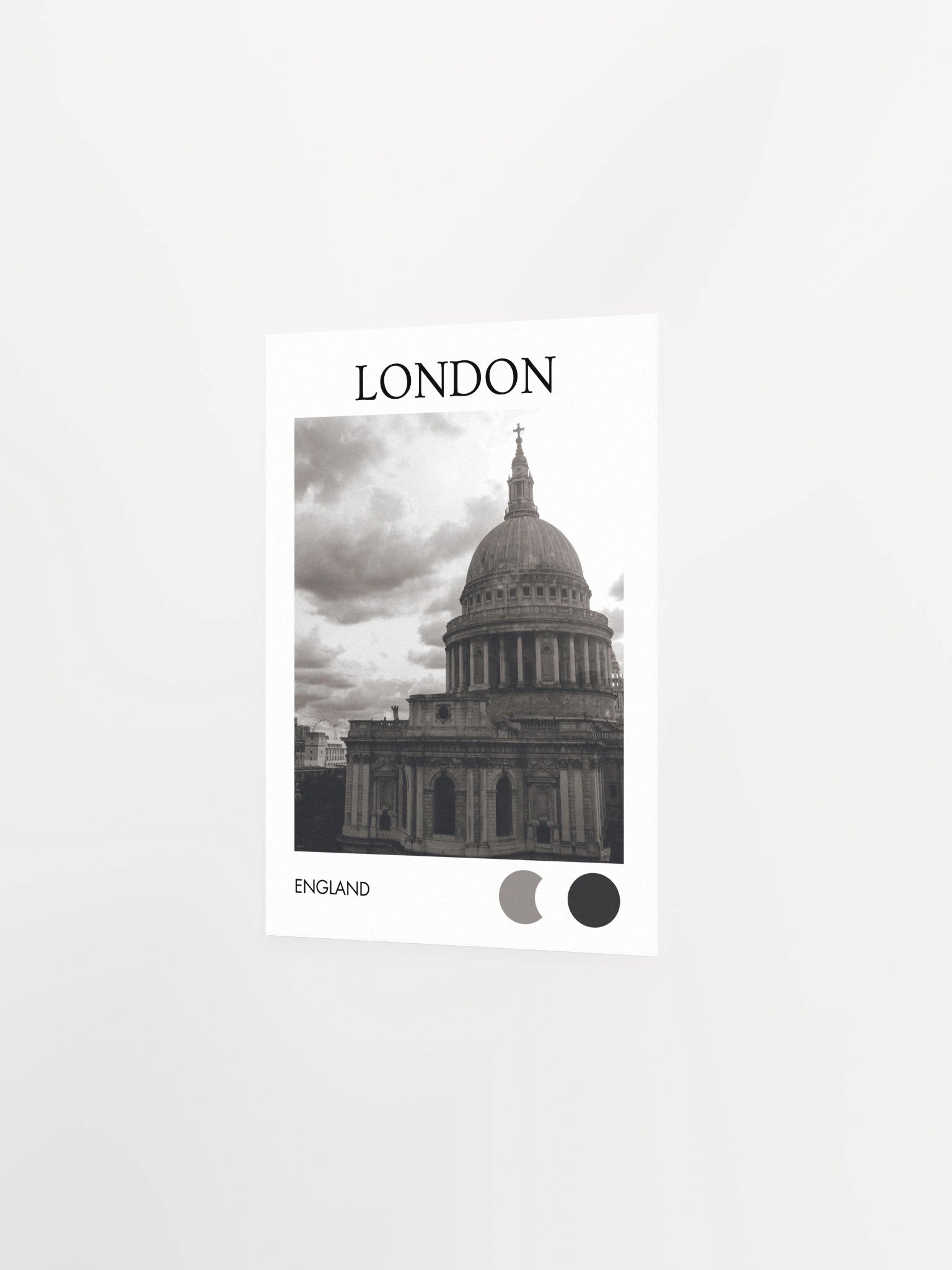 St. Paul's Eye - Black & White City Print product image (12)