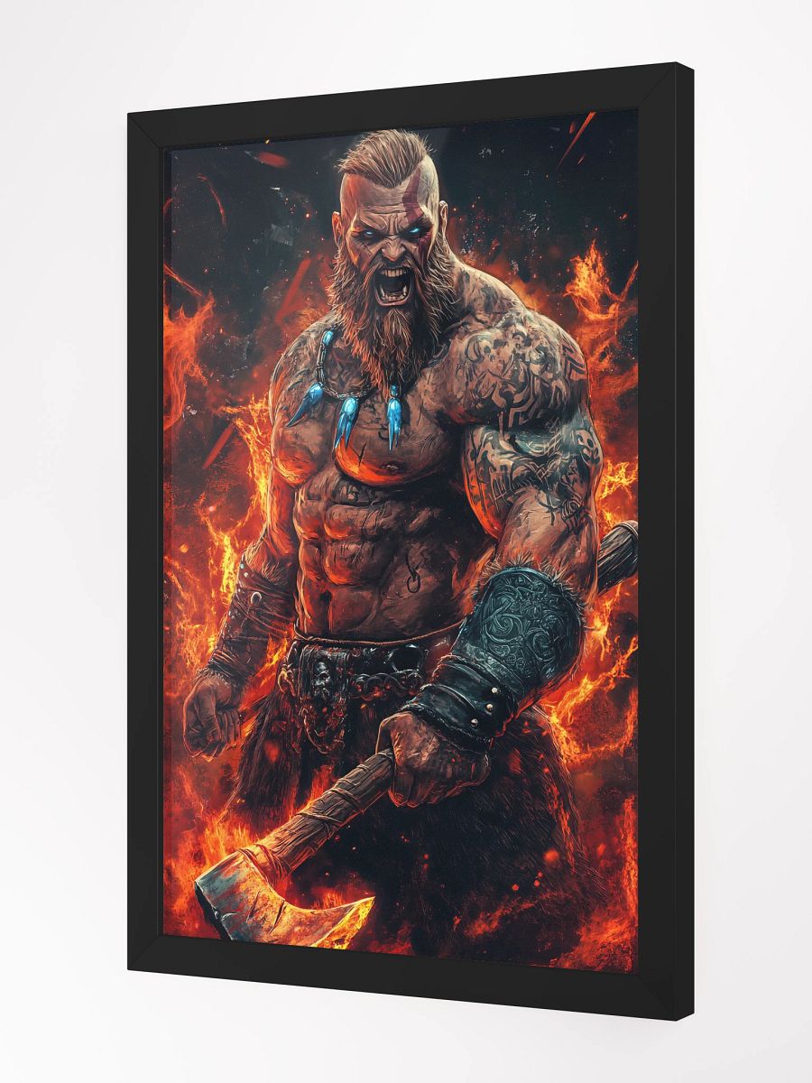 Berserker Viking Warrior Wood Framed Poster product image (2)