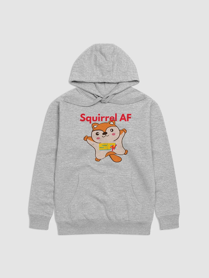 Squirrel AF Hoodie Red Letters - Gray product image (1)