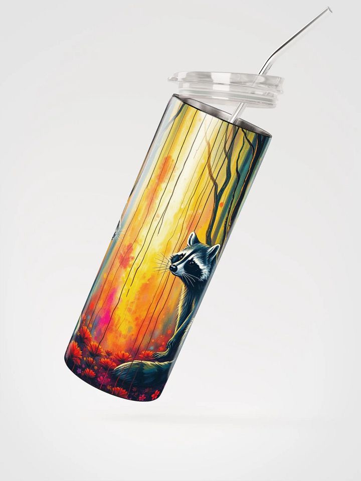Whimsical Forest Raccoons Stainless Steel Tumbler product image (2)