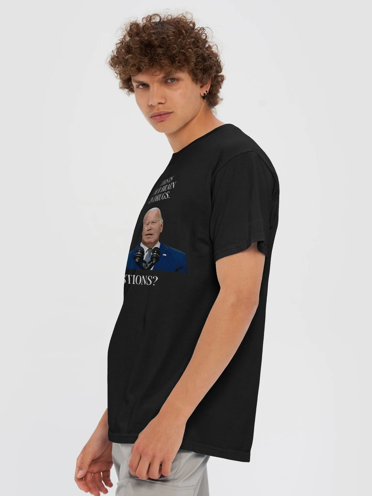 Trump This Is Your Brain Biden This Is Your Brain On Drugs Any Questions Shirt product image (6)