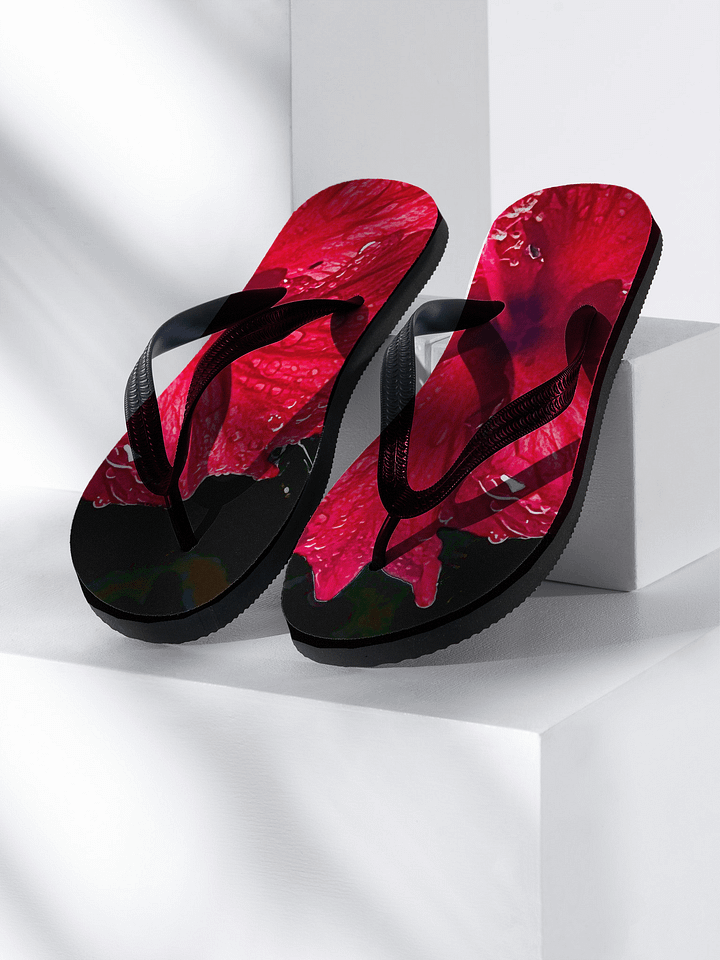Dewy Hibiscus Custom Flip-Flops product image (1)