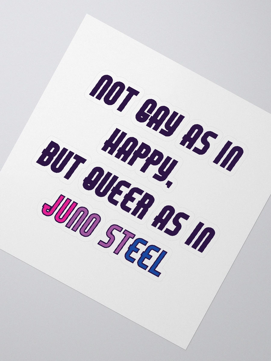 Queer as in Juno Steel Sticker product image (2)