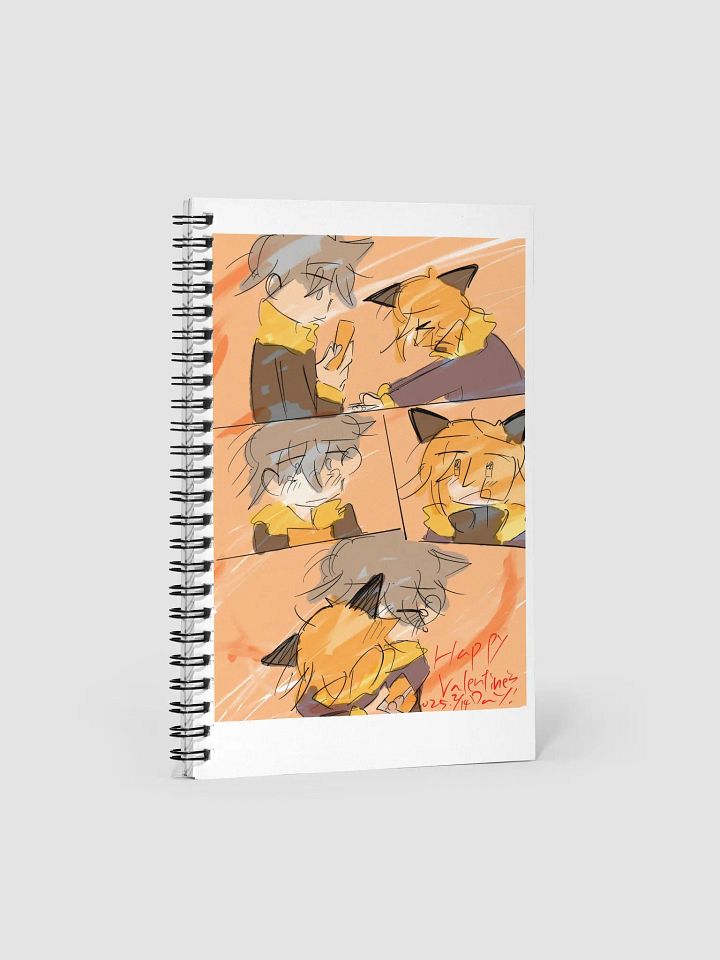 Ray and the fox Valentine's day notebook product image (1)