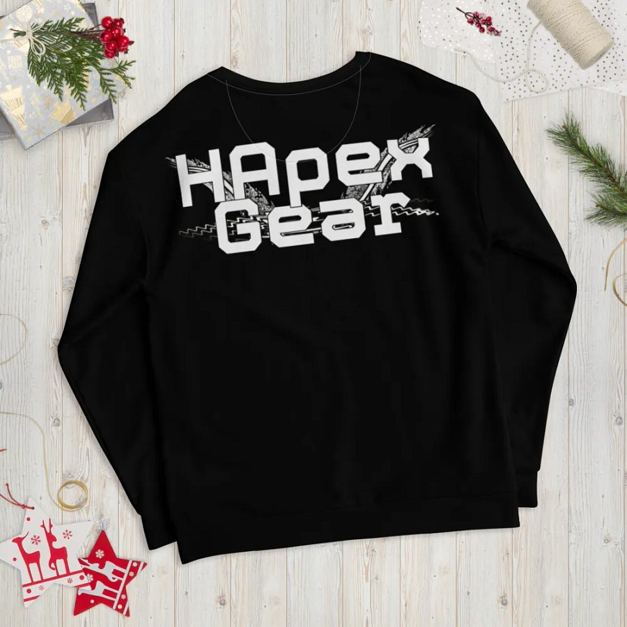White HApex Gear White Logo Cancer Awareness Orange Ribbon. Black Recycled Unisex Sweatshirt product image (12)