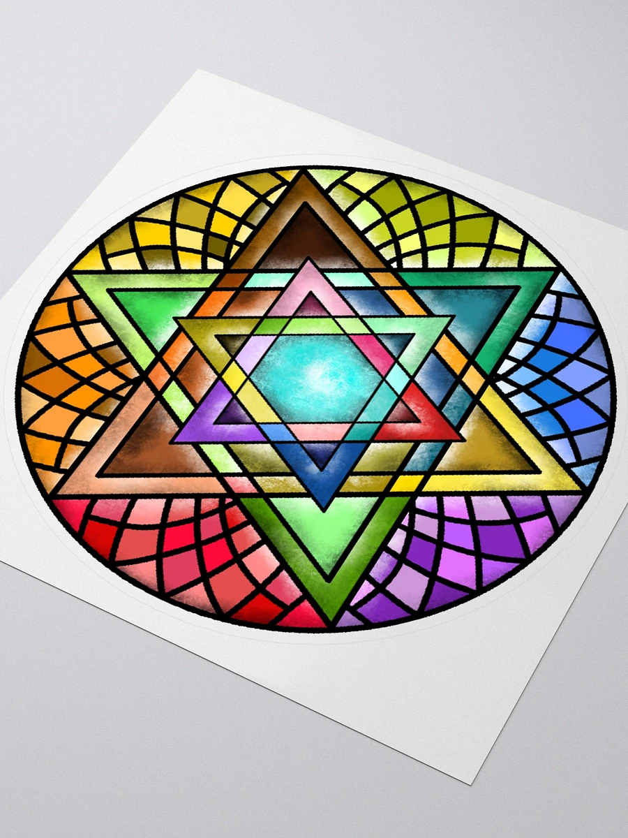 Star of David Stained Glass Art Sticker product image (3)