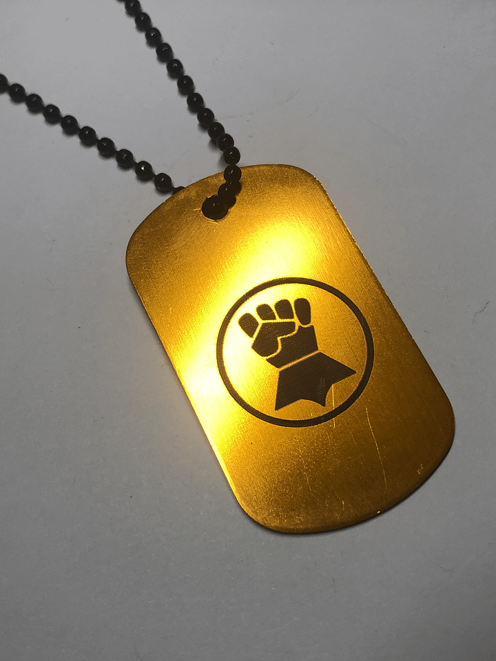 FISTS - Engraved Dog Tag Pendant Necklace product image (1)