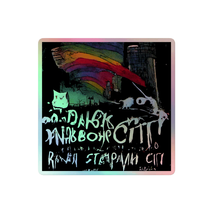 Surreal Cityscape Holographic Sticker Pack product image (2)