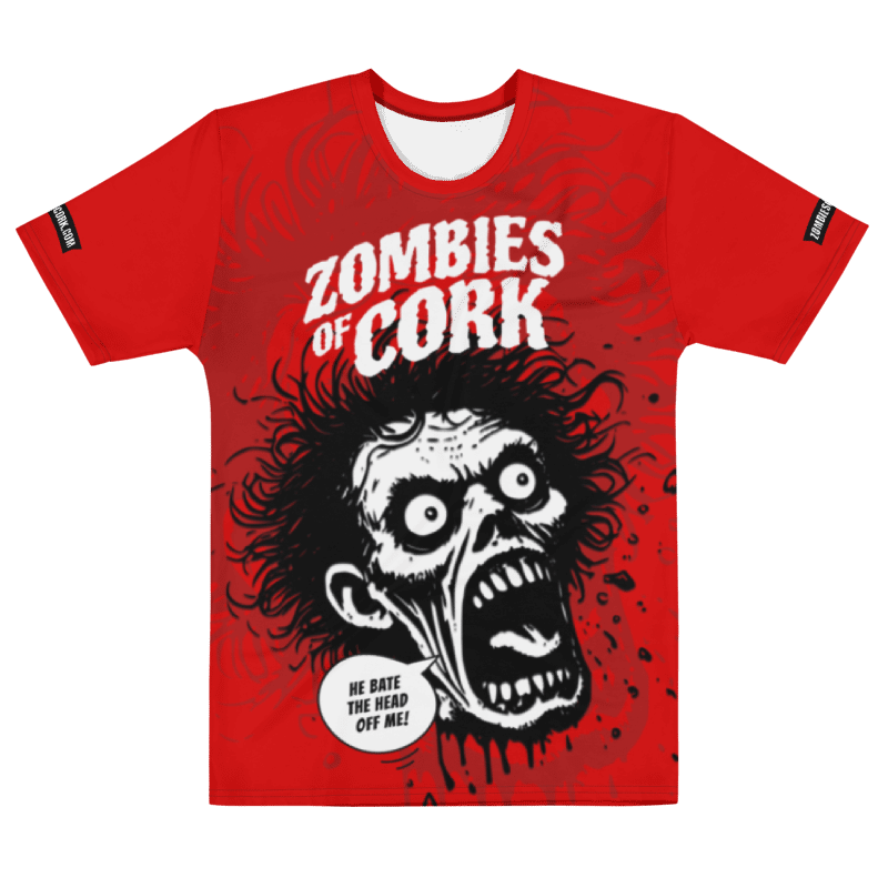 Zombie Floating Head Allover Print T-Shirt (Blood Red Version) product image (6)