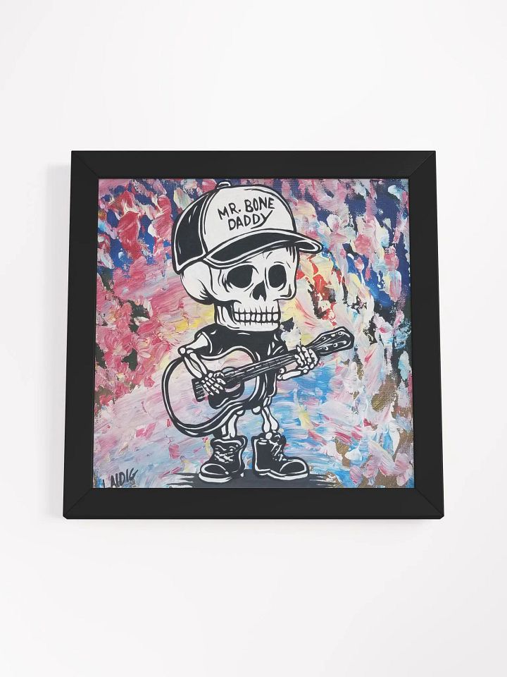 Mr. Bone Daddy Guitar Player Painting Framed Print product image (2)