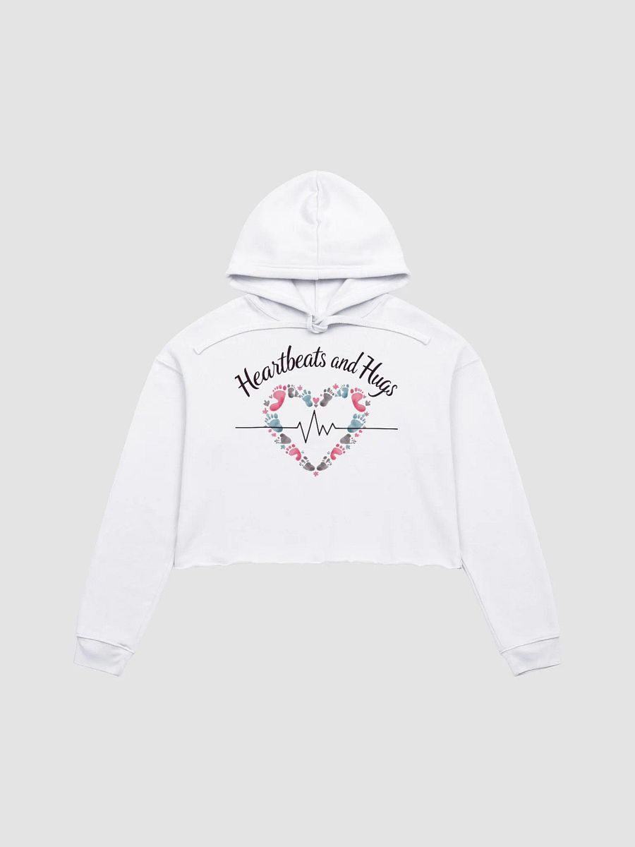 Ekg, Heartbeat and Hug Cropped Hoodie product image (4)