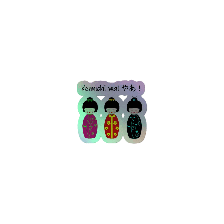 Kawaii Kokeshi Greetings Sticker Pack product image (1)