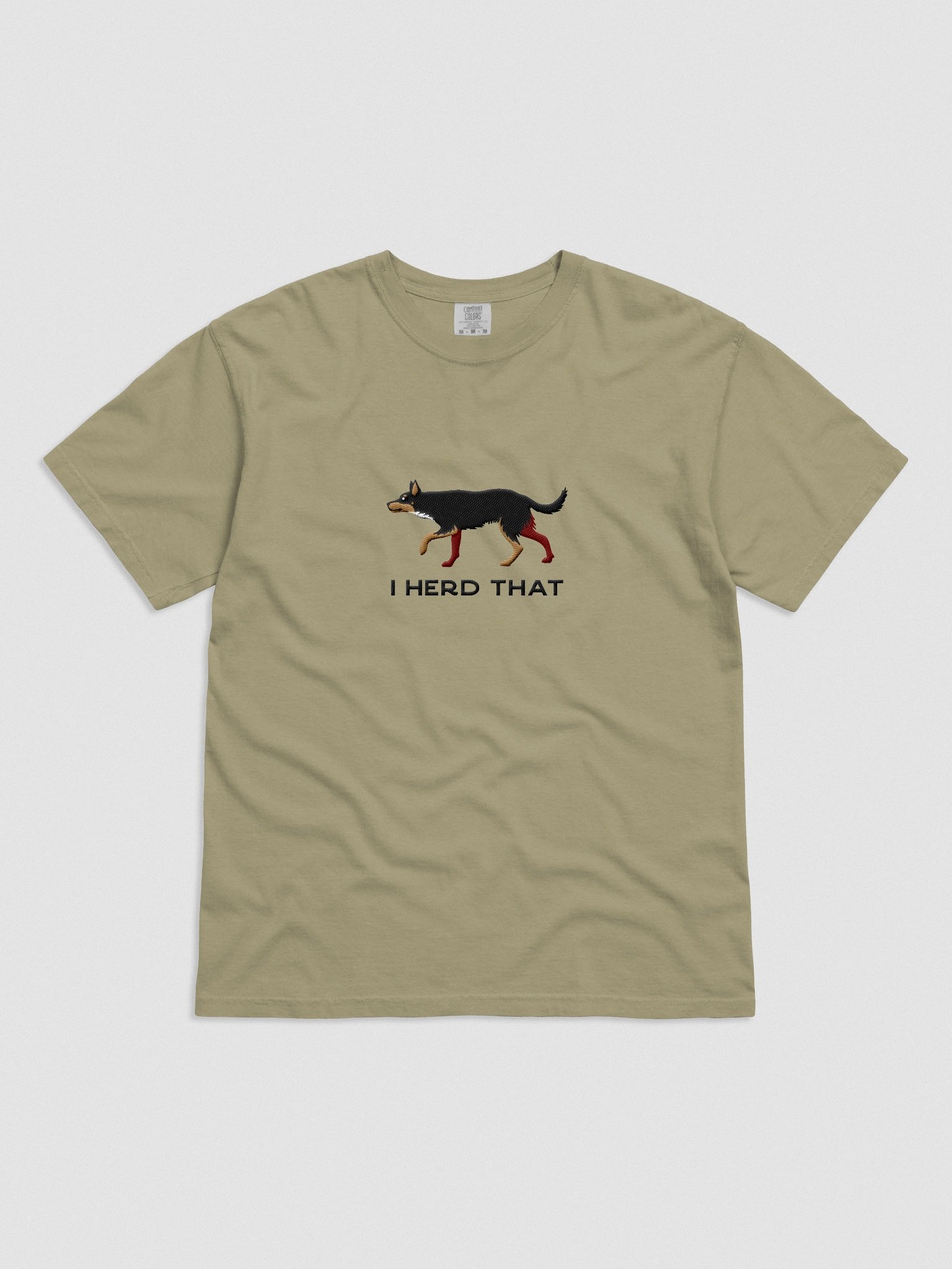 I Herd That T-Shirt(Embroidered) of an Australian Kelpie(Black & Tan) product image (4)