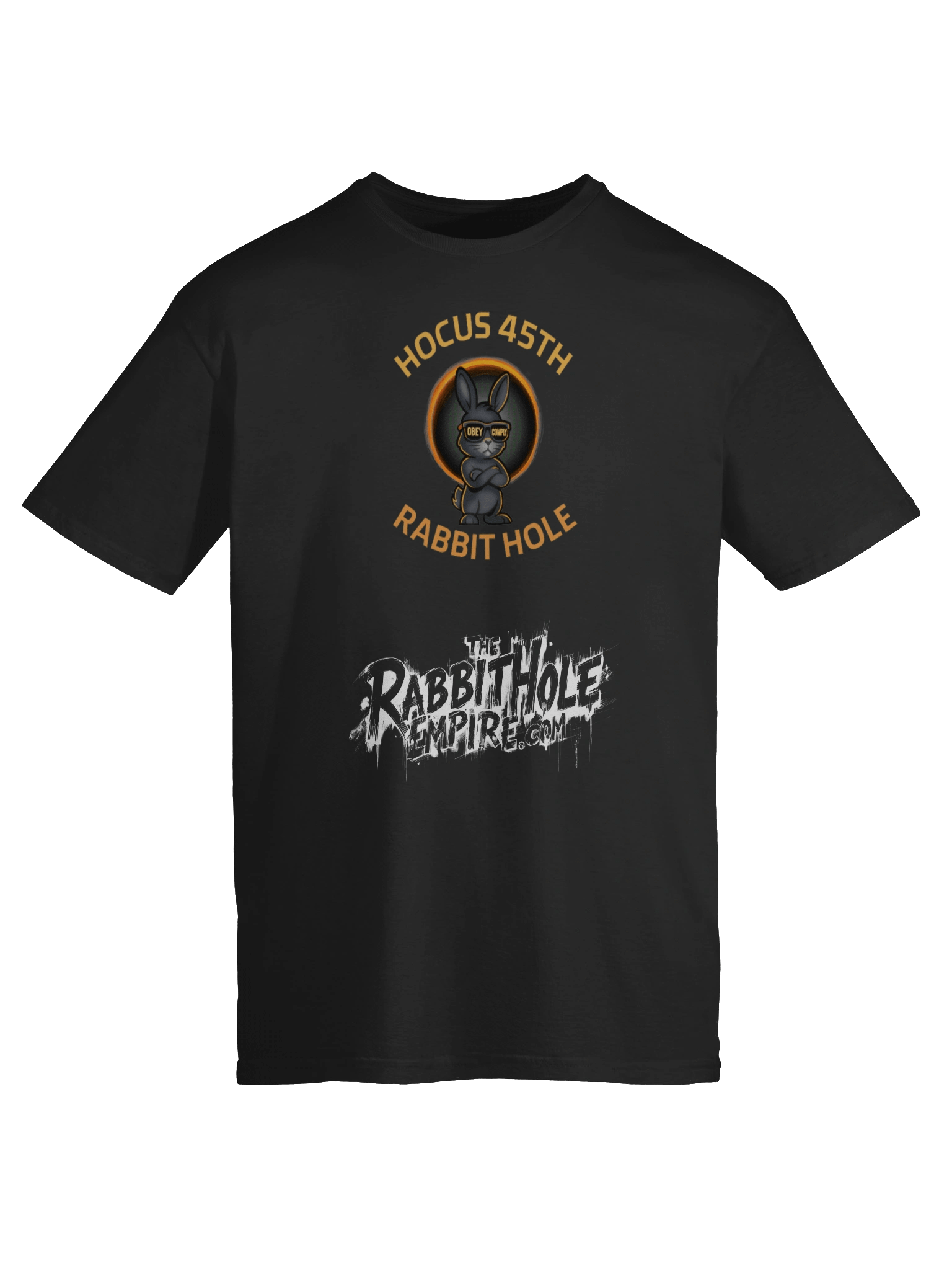 Hocus 45th Rabbit Hole (Black T-Shirt) product image (9)