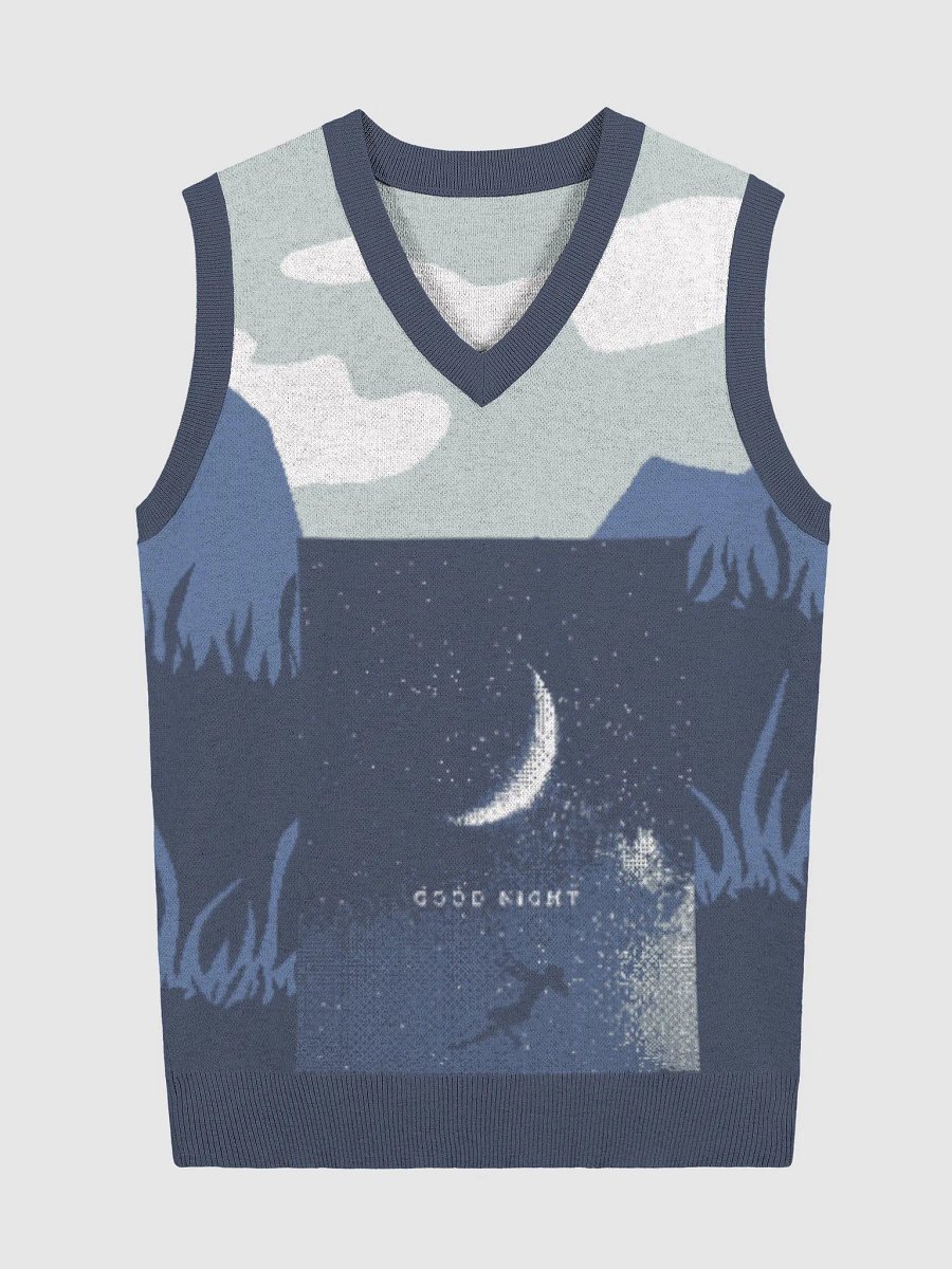 Knitted V-Neck VestIntroducing our 4-color jacquard, knit-on-demand V-neck Vest. It blends 55% cotton with 45% polyester for ultimate coziness. This lightweight, fully customizable gem offers a soft t product image (2)