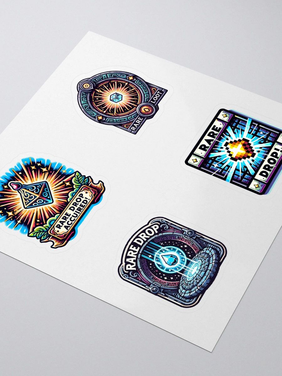 "Rare Loot" Sticker Set (4-Pack) - RPG-Inspired Stickers with Iconic Loot Phrases product image (7)