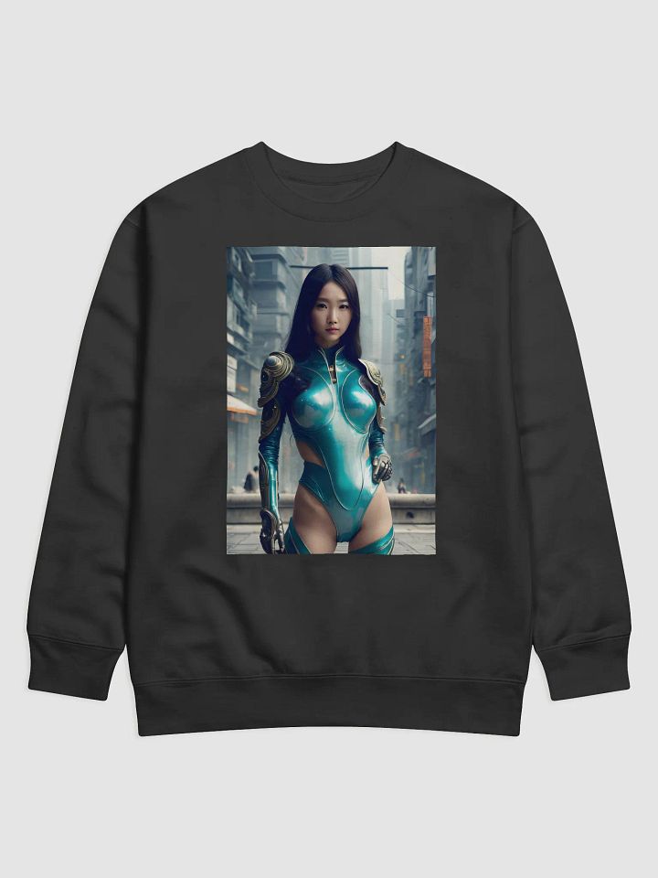 Lovely Asian Cyberpunk Portrait - Cool Art Sweatshirt product image (1)
