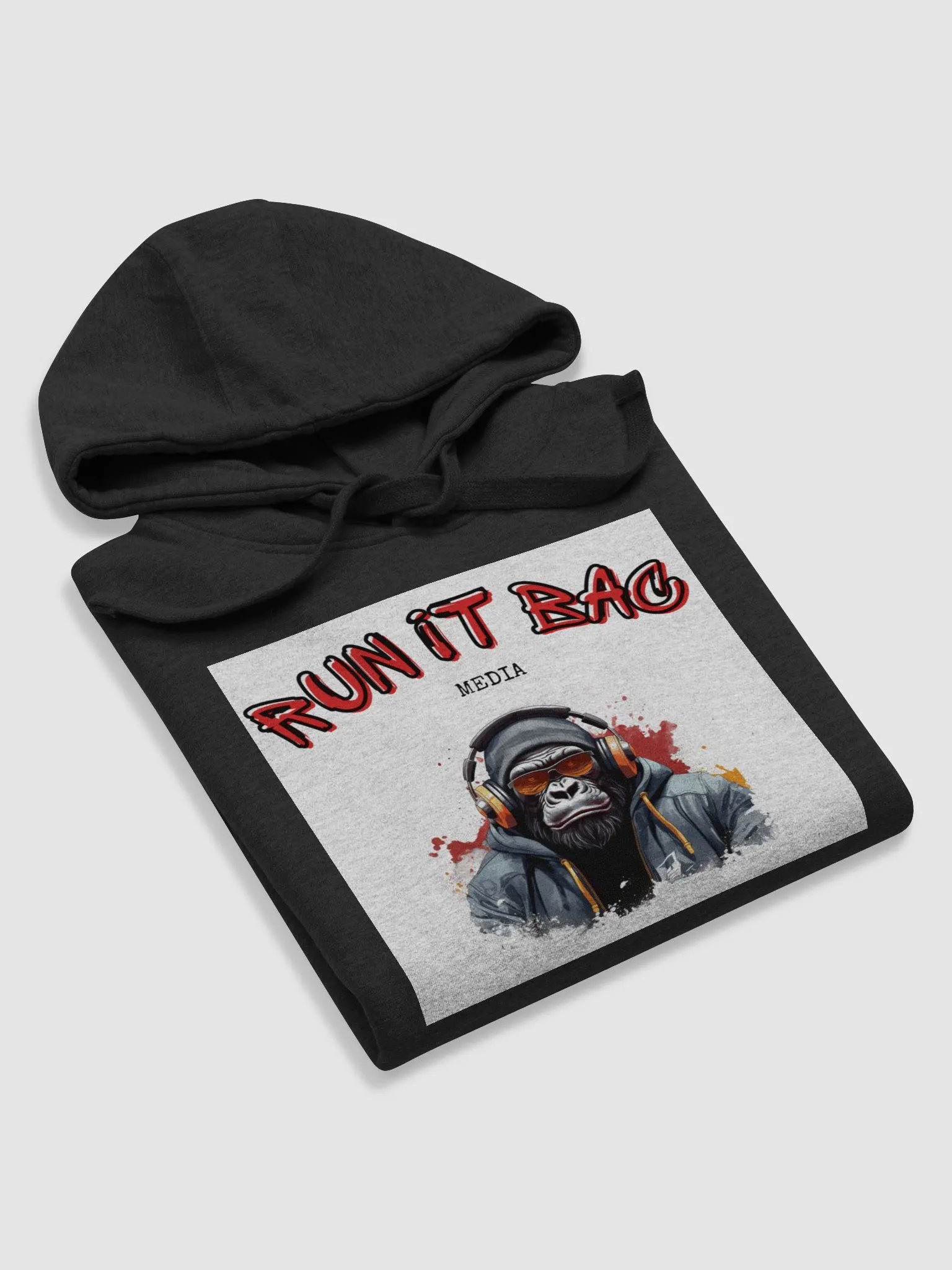 RUN It BAC Media Hoodie Grey product image (3)