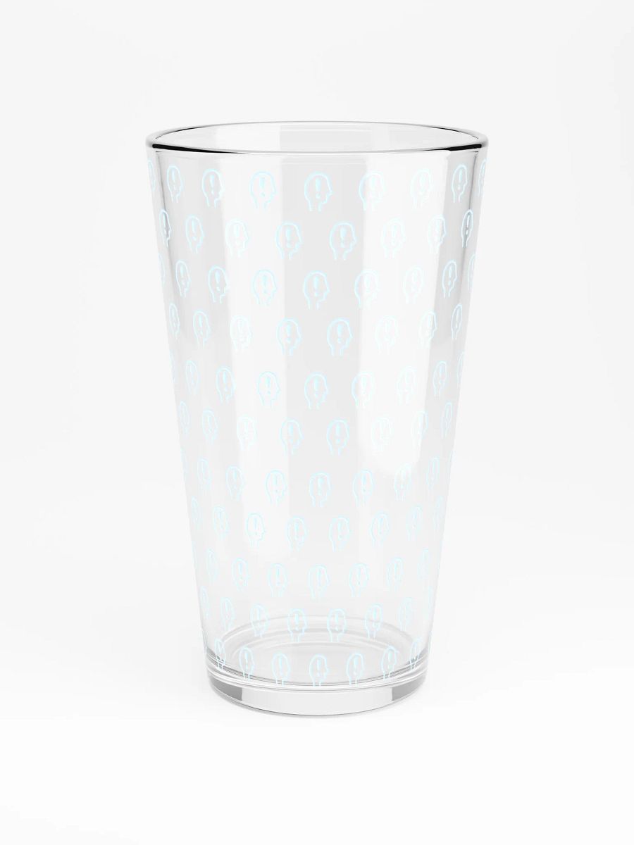 exclaiming mentally (repeating powder blue design) pint glass product image (3)