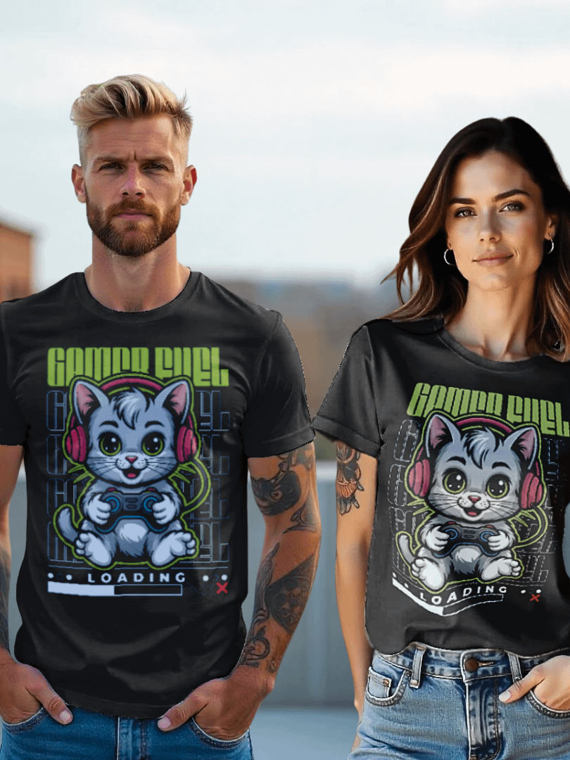 Gamer Cat | Unisex Bella+Canvas Supersoft T-Shirt product image (1)