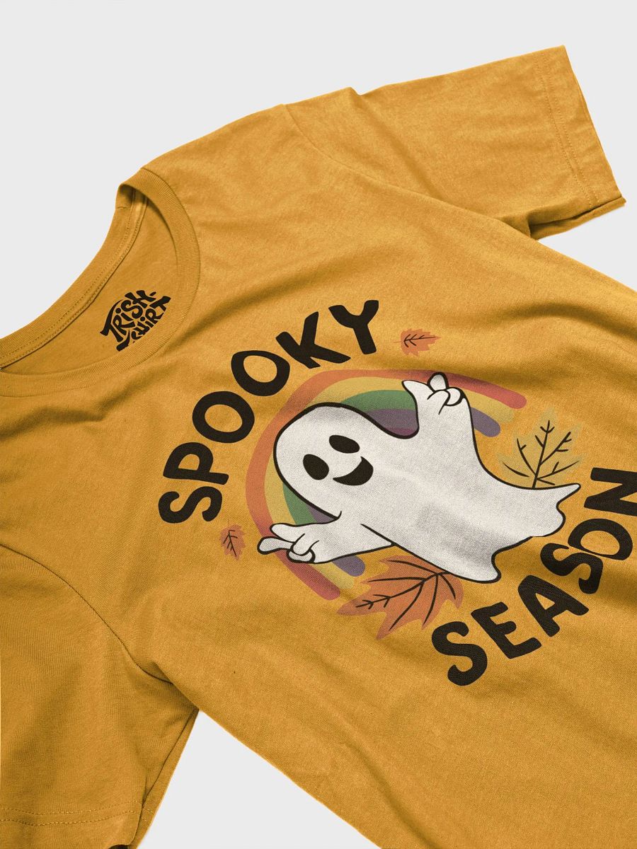 Spooky Season Rainbow and Cute Ghost Halloween Unisex T-Shirt product image (4)