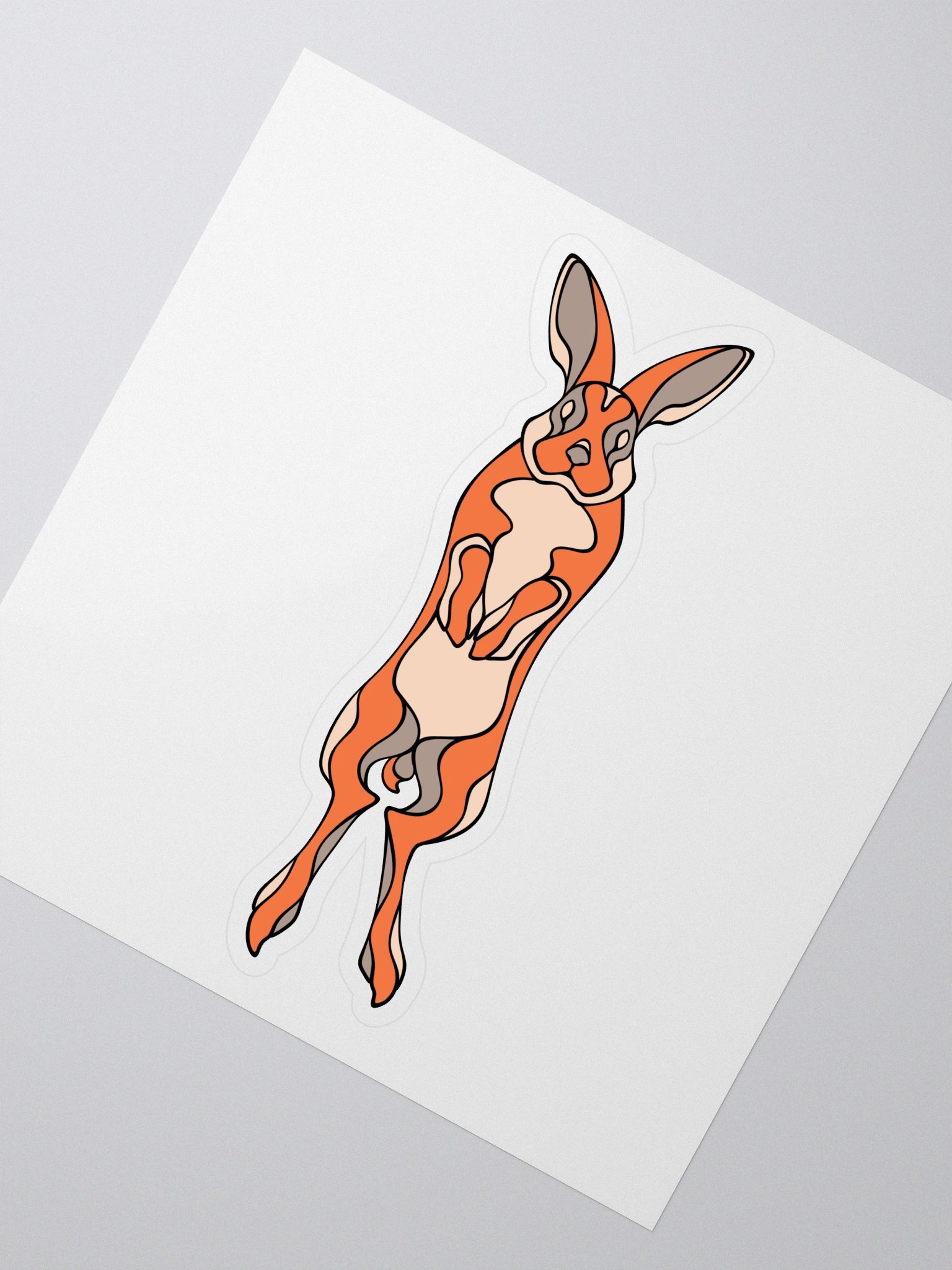 Floating Bunny - Large Kiss Cut Sticker product image (2)