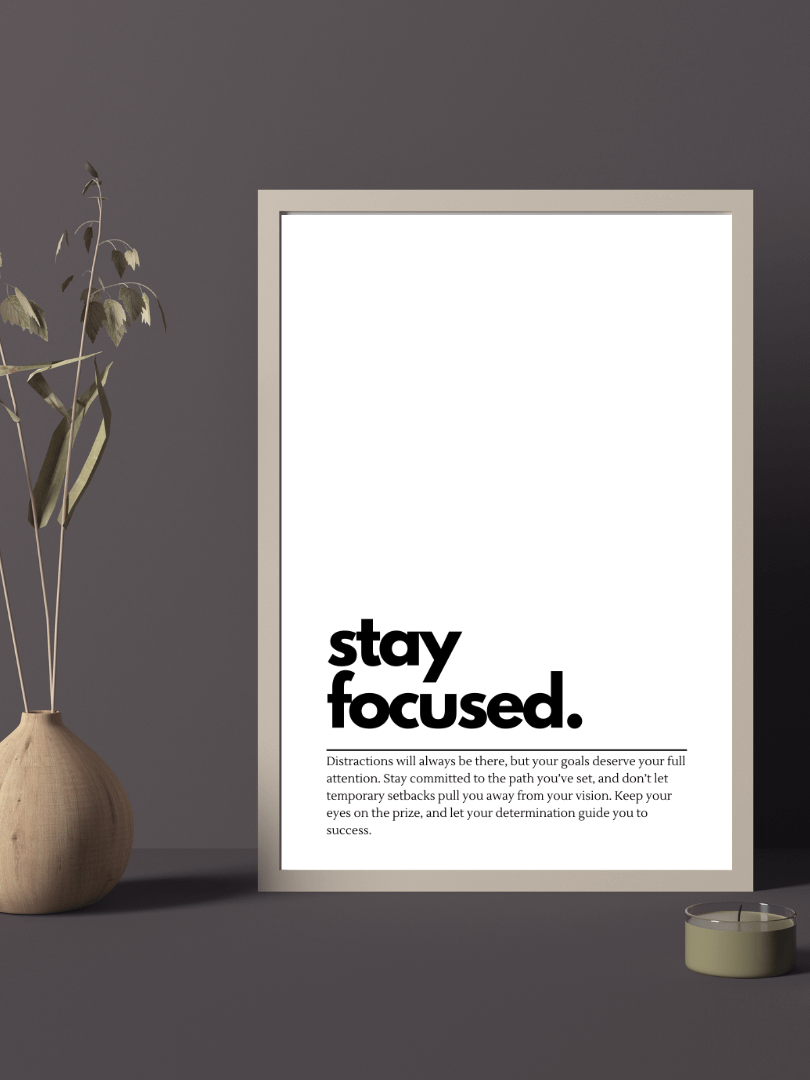 Stay Focused Minimalist Printable Wall Art product image (5)