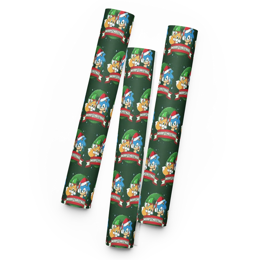 sonic and tails christmas wrapping! product image (1)