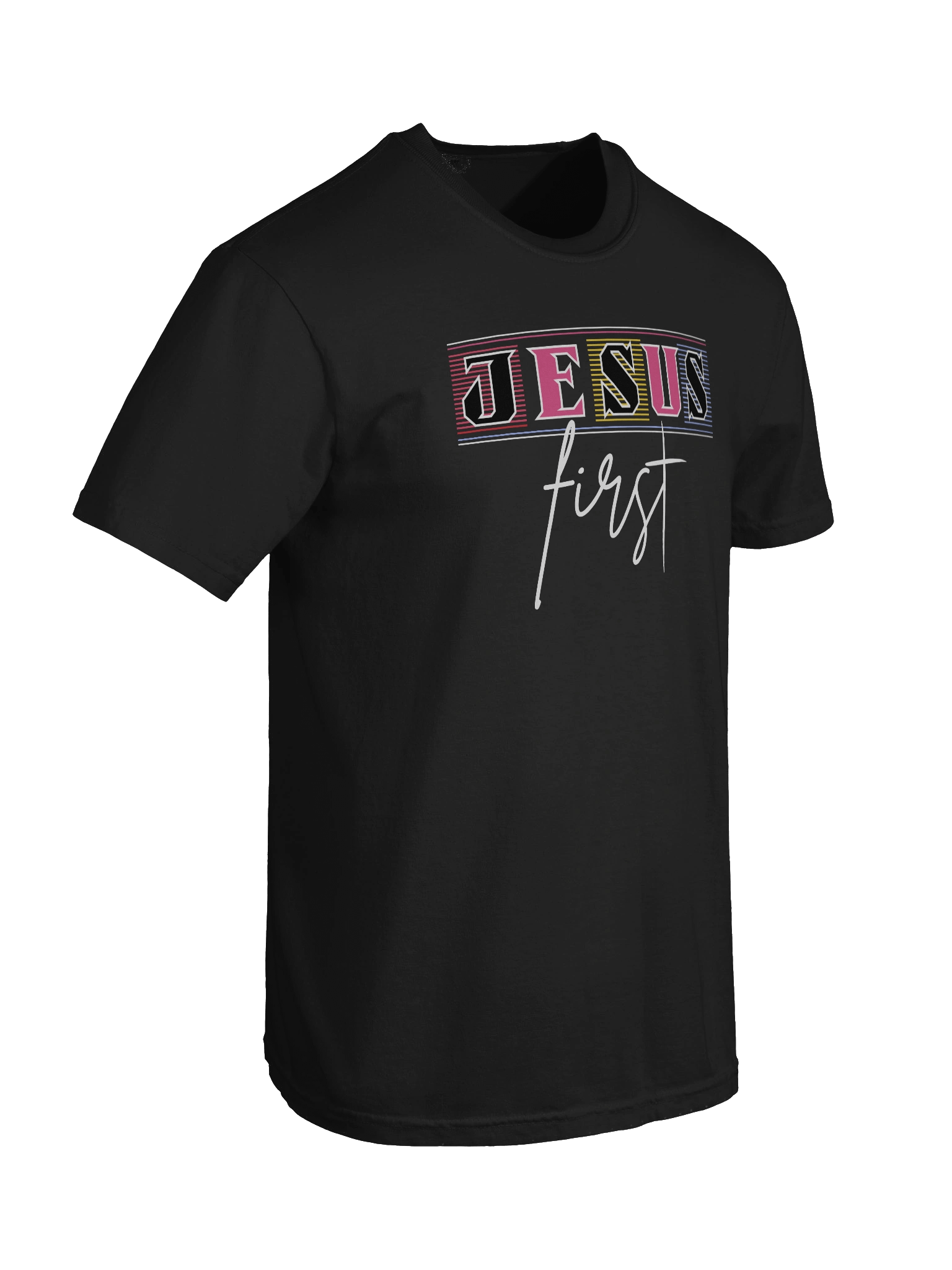 Jesus First Christian T-Shirt | Faith Over Everything Tee | Bold Minimalist Christian Apparel for Believers product image (6)