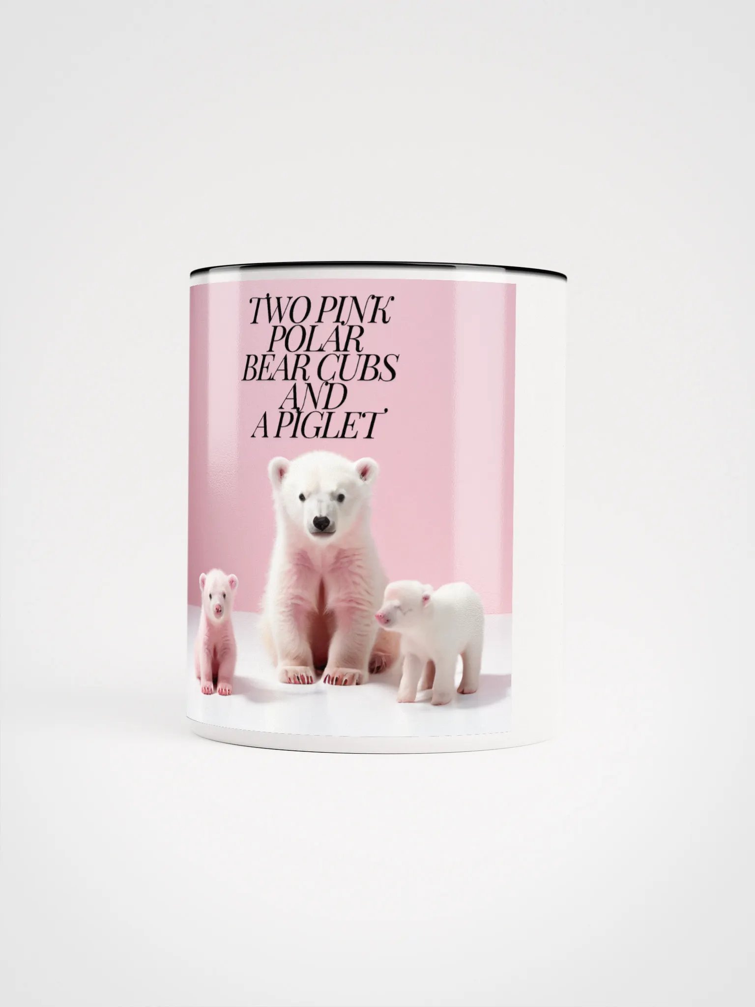 Two Pink Polar Bear Cubs and a Piglet product image (5)
