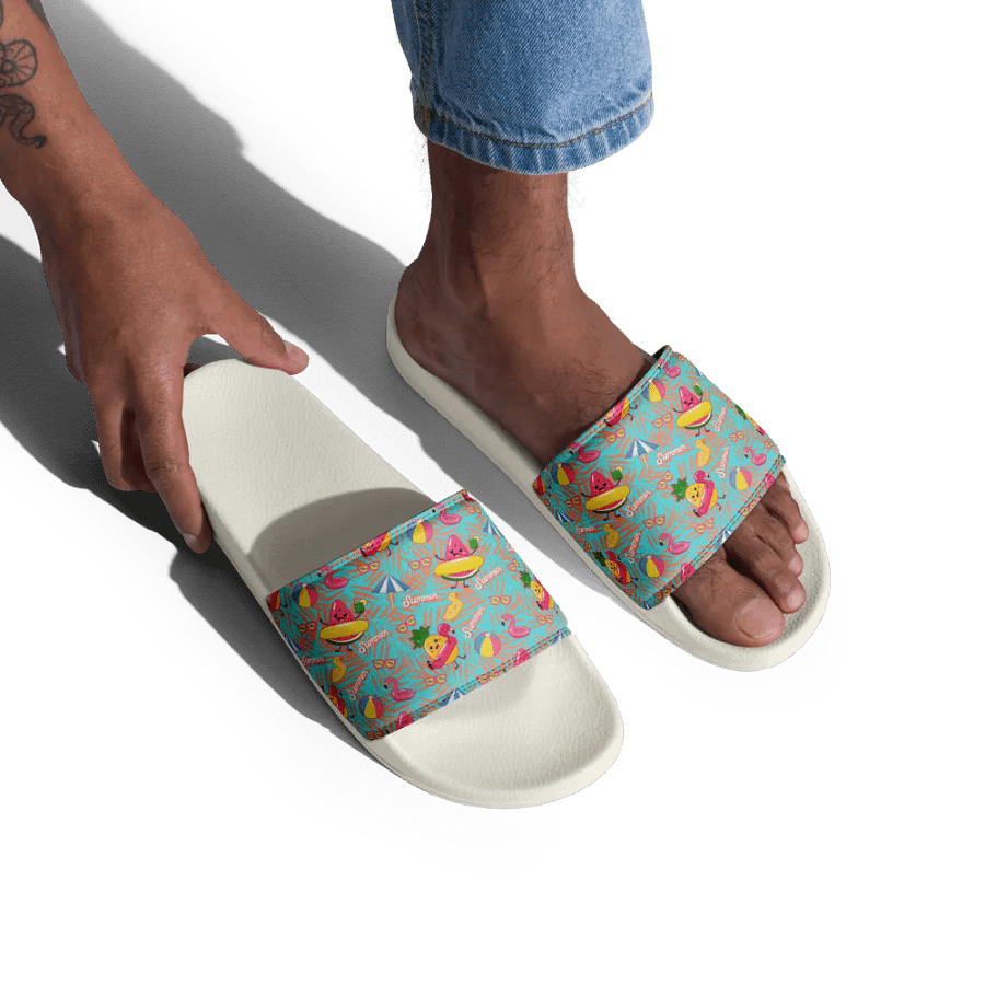 Funny Floaties Summer Hawaiian Men's Slides product image (10)
