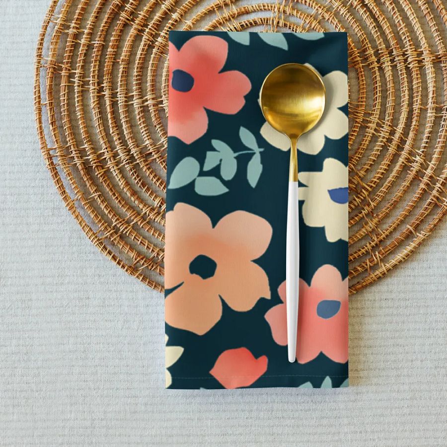 Floral Harmony Cloth Napkin Set (4) product image (12)
