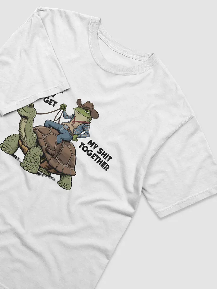Cowboy Frog Riding Turtle Cartoon T-Shirt product image (2)