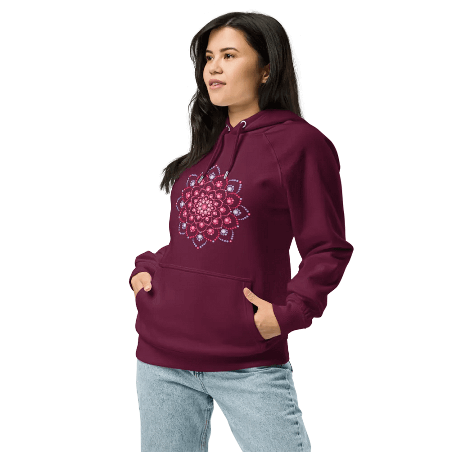 Purple and Pink Dot Mandala Unisex Eco Hoodie product image (1)