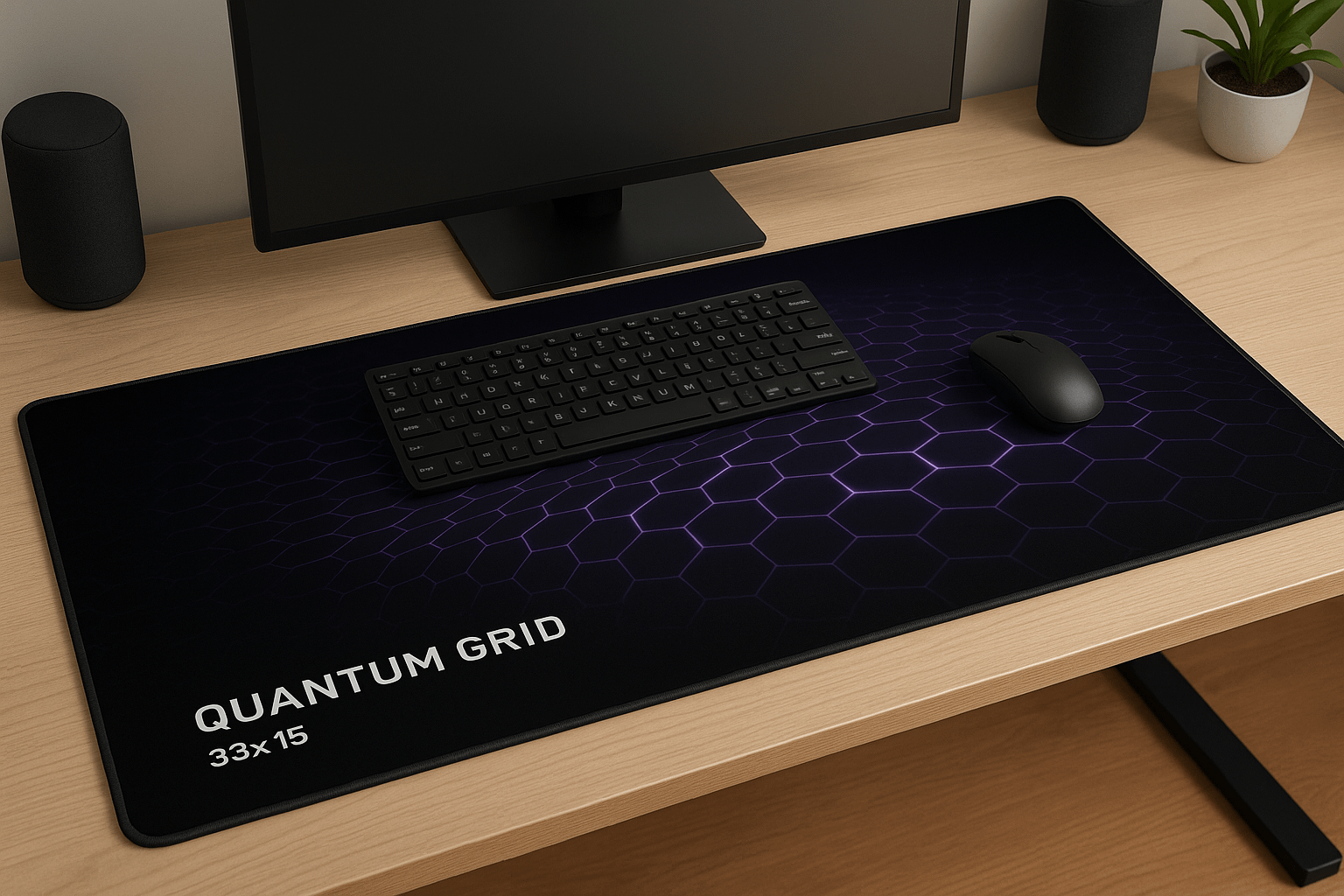 Quantum Grid - Mouse Pad Extra Large - 33” x 15” product image (2)