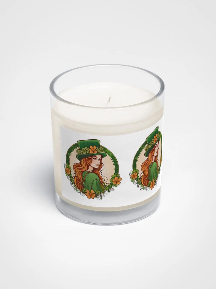 Whimsical Retro St Patrick’s Day Girl Candle product image (2)