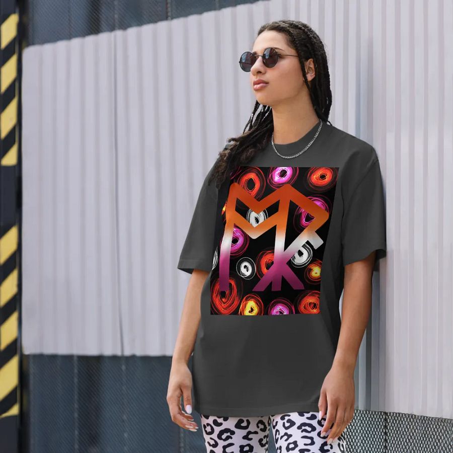 ToRk Rune Oversized Faded T-Shirt (Lesbian Tones) product image (8)